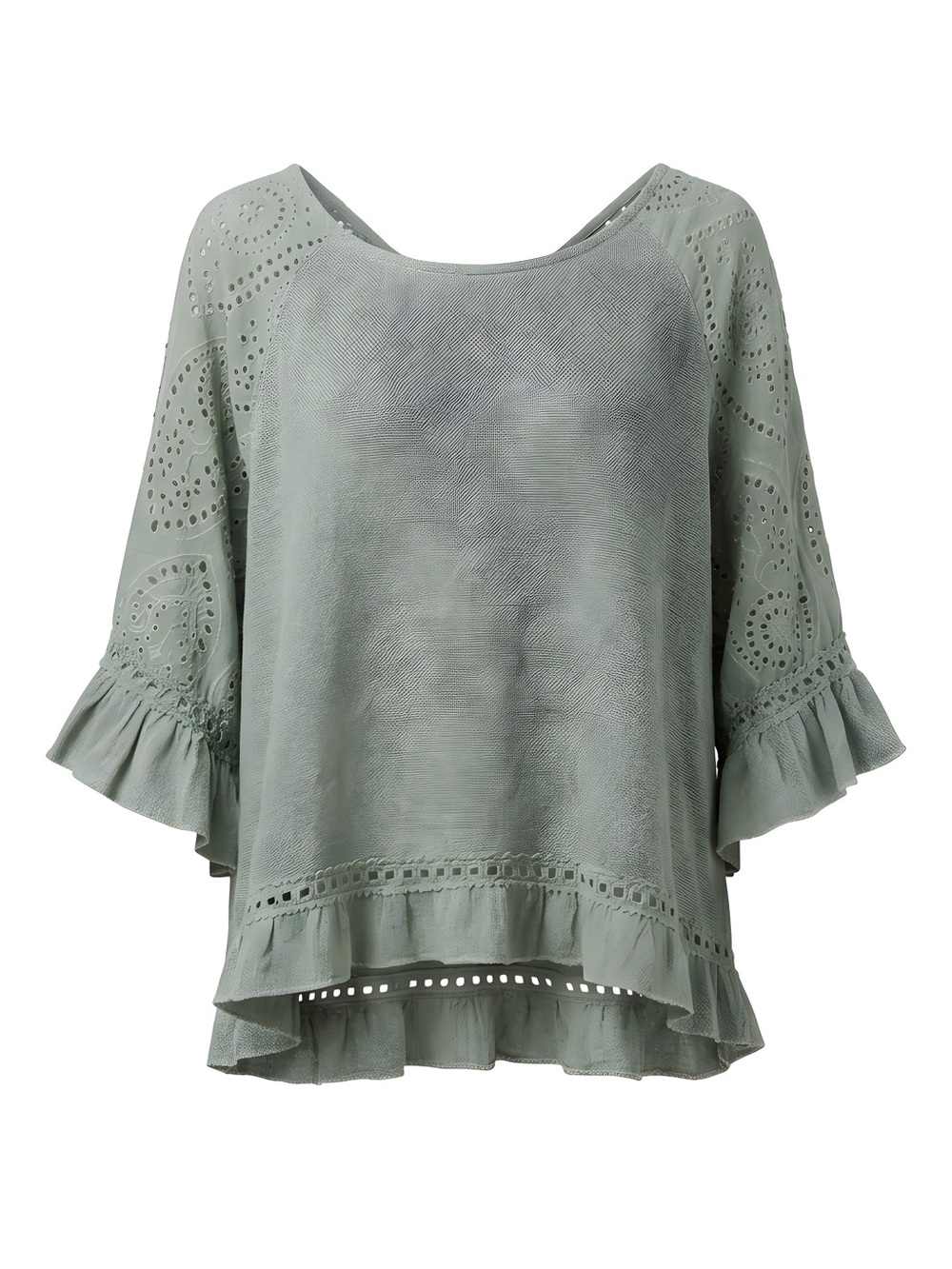 Made in Italy. One size. Women's Sage Green linen Top